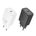 Ładowarka sieciowa do telefonu Hoco USB C QC PD 30W N62 czarna