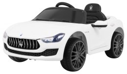 Maserati Ghibli na akumulator dla dzieci Biały + Pilot