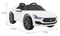 Maserati Ghibli na akumulator dla dzieci Biały + Pilot