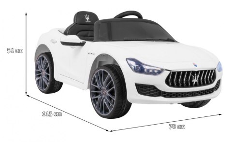 Maserati Ghibli na akumulator dla dzieci Biały + Pilot