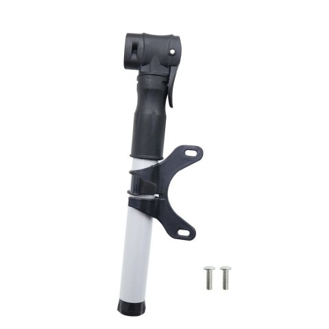 Mini pompka z uchwytem montażowym do roweru / hulajnogi FSPMP-387 czarno srebrna