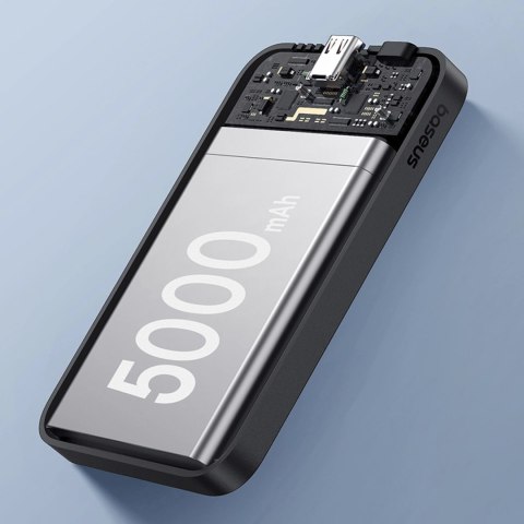 Mini powerbank Baseus 5000mAh 20W + kabel USB-C (20V/3A) - czarny