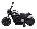 Motorek Chopper FASTER na akumulator dla dzieci Biały + Radio FM + Panel audio + LED