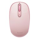 Myszka bezprzewodowa Baseus F01B 2.4GHz + Bluetooth 3.0 + 5.0 - różowa