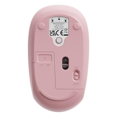 Myszka bezprzewodowa Baseus F01B 2.4GHz + Bluetooth 3.0 + 5.0 - różowa
