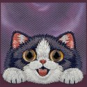NIMMY futerał BIG EYED LYING CREAM CAT kompatybilny z MagSafe do IPHONE 18 Pro Max/17 Pro Max fioletowy
