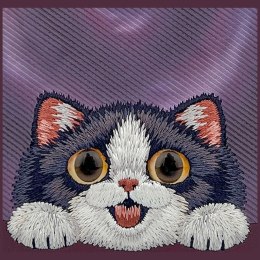 NIMMY futerał BIG EYED LYING CREAM CAT kompatybilny z MagSafe do IPHONE 18 Pro Max/17 Pro Max fioletowy