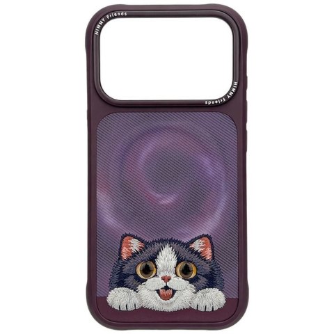 NIMMY futerał BIG EYED LYING CREAM CAT kompatybilny z MagSafe do IPHONE 18 Pro Max/17 Pro Max fioletowy