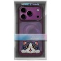NIMMY futerał BIG EYED LYING CREAM CAT kompatybilny z MagSafe do IPHONE 18 Pro Max/17 Pro Max fioletowy