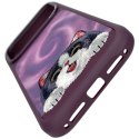 NIMMY futerał BIG EYED LYING CREAM CAT kompatybilny z MagSafe do IPHONE 18 Pro Max/17 Pro Max fioletowy