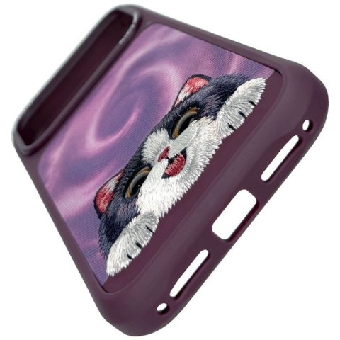 NIMMY futerał BIG EYED LYING CREAM CAT kompatybilny z MagSafe do IPHONE 18 Pro Max/17 Pro Max fioletowy