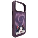 NIMMY futerał BIG EYED LYING CREAM CAT kompatybilny z MagSafe do IPHONE 18 Pro Max/17 Pro Max fioletowy