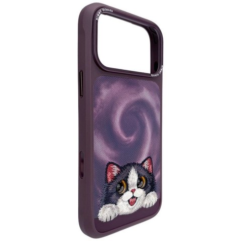 NIMMY futerał BIG EYED LYING CREAM CAT kompatybilny z MagSafe do IPHONE 18 Pro Max/17 Pro Max fioletowy