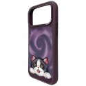 NIMMY futerał BIG EYED LYING CREAM CAT kompatybilny z MagSafe do IPHONE 18 Pro Max/17 Pro Max fioletowy