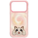 NIMMY futerał BIG EYED LYING RAGDOLL CAT kompatybilny z MagSafe do IPHONE 18 Pro Max/17 Pro Max różowy