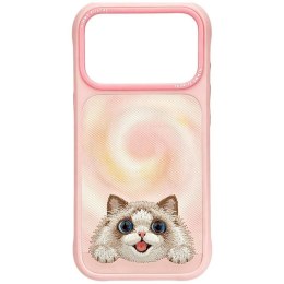 NIMMY futerał BIG EYED LYING RAGDOLL CAT kompatybilny z MagSafe do IPHONE 18 Pro Max/17 Pro Max różowy