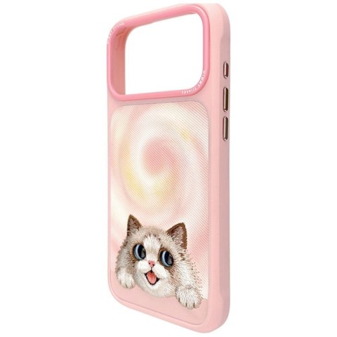 NIMMY futerał BIG EYED LYING RAGDOLL CAT kompatybilny z MagSafe do IPHONE 18 Pro Max/17 Pro Max różowy