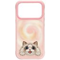 NIMMY futerał BIG EYED LYING RAGDOLL CAT kompatybilny z MagSafe do IPHONE 18 Pro/17 Pro różowy