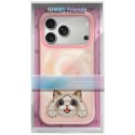 NIMMY futerał BIG EYED LYING RAGDOLL CAT kompatybilny z MagSafe do IPHONE 18 Pro/17 Pro różowy