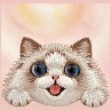 NIMMY futerał BIG EYED LYING RAGDOLL CAT kompatybilny z MagSafe do IPHONE 18 Pro/17 Pro różowy