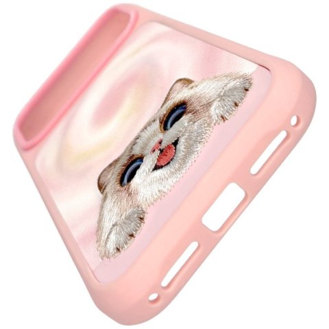 NIMMY futerał BIG EYED LYING RAGDOLL CAT kompatybilny z MagSafe do IPHONE 18 Pro/17 Pro różowy