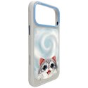 NIMMY futerał BIG EYED LYING SILVER SHADED CAT kompatybilny z MagSafe do IPHONE 18 Pro Max/17 Pro Max szary