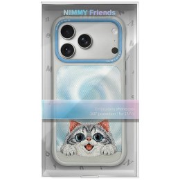 NIMMY futerał BIG EYED LYING SILVER SHADED CAT kompatybilny z MagSafe do IPHONE 18 Pro/17 Pro szary