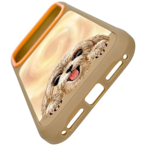 NIMMY futerał BIG EYED LYING TEDDY POODLE kompatybilny z MagSafe do IPHONE 18 Pro/17 Pro brązowy