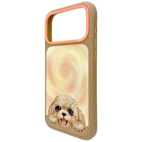 NIMMY futerał BIG EYED LYING TEDDY POODLE kompatybilny z MagSafe do IPHONE 18 Pro/17 Pro brązowy