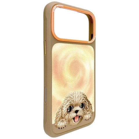 NIMMY futerał BIG EYED LYING TEDDY POODLE kompatybilny z MagSafe do IPHONE 18 Pro/17 Pro brązowy
