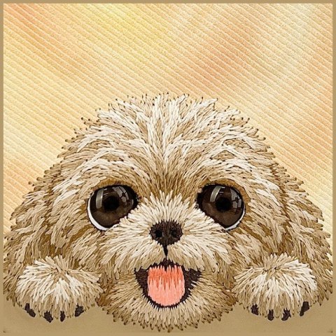 NIMMY futerał BIG EYED LYING TEDDY POODLE kompatybilny z MagSafe do IPHONE 18 Pro/17 Pro brązowy