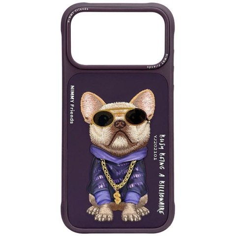 NIMMY futerał GLASSES COOL DOG do IPHONE 18 Pro/17 Pro fioletowy