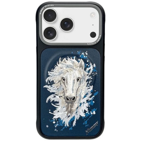 NIMMY futerał HORSE kompatybilny z MagSafe do IPHONE 18 Pro Max/17 Pro Max granatowy