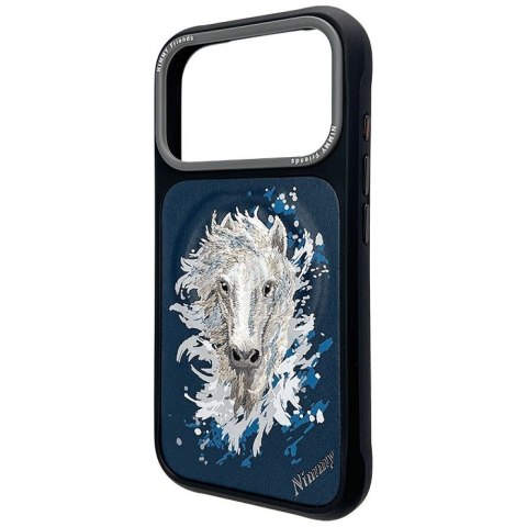 NIMMY futerał HORSE kompatybilny z MagSafe do IPHONE 18 Pro Max/17 Pro Max granatowy