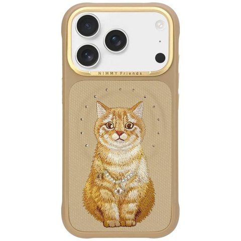 NIMMY futerał LUCKY FASHION CAT kompatybilny z MagSafe do IPHONE 18 Pro Max/17 Pro Max brązowy