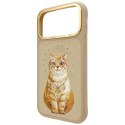 NIMMY futerał LUCKY FASHION CAT kompatybilny z MagSafe do IPHONE 18 Pro Max/17 Pro Max brązowy