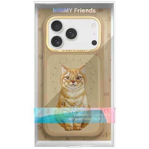 NIMMY futerał LUCKY FASHION CAT kompatybilny z MagSafe do IPHONE 18 Pro Max/17 Pro Max brązowy