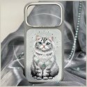 NIMMY futerał LUCKY FASHION CAT kompatybilny z MagSafe do IPHONE 18 Pro Max/17 Pro Max szary