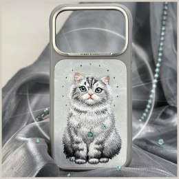 NIMMY futerał LUCKY FASHION CAT kompatybilny z MagSafe do IPHONE 18 Pro Max/17 Pro Max szary