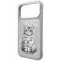 NIMMY futerał LUCKY FASHION CAT kompatybilny z MagSafe do IPHONE 18 Pro Max/17 Pro Max szary
