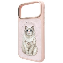 NIMMY futerał LUCKY FASHION CAT kompatybilny z MagSafe do IPHONE 18 Pro/17 Pro różowy