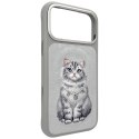 NIMMY futerał LUCKY FASHION CAT kompatybilny z MagSafe do IPHONE 18 Pro/17 Pro szary