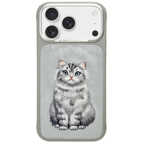 NIMMY futerał LUCKY FASHION CAT kompatybilny z MagSafe do IPHONE 18 Pro/17 Pro szary