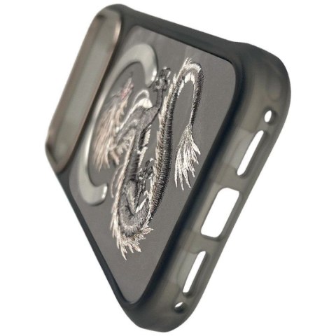 NIMMY futerał MAGNETIC FANTASY ANIMAL DRAGON kompatybilny z MagSafe do IPHONE 18 Pro Max/17 Pro Max szary