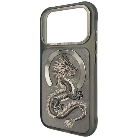 NIMMY futerał MAGNETIC FANTASY ANIMAL DRAGON kompatybilny z MagSafe do IPHONE 18 Pro Max/17 Pro Max szary