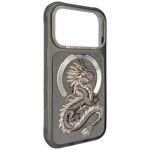 NIMMY futerał MAGNETIC FANTASY ANIMAL DRAGON kompatybilny z MagSafe do IPHONE 18 Pro Max/17 Pro Max szary