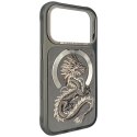 NIMMY futerał MAGNETIC FANTASY ANIMAL DRAGON kompatybilny z MagSafe do IPHONE 18 Pro/17 Pro szary