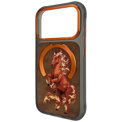 NIMMY futerał MAGNETIC FANTASY ANIMAL HORSE kompatybilny z MagSafe do IPHONE 18 Pro Max/17 Pro Max pomarańczowy