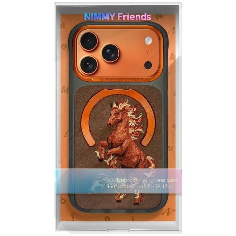NIMMY futerał MAGNETIC FANTASY ANIMAL HORSE kompatybilny z MagSafe do IPHONE 18 Pro/17 Pro pomarańczowy