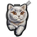 NIMMY zawieszka magnetyczna DENIM FASHION BRITISH SHORTHAIR CAT czarna